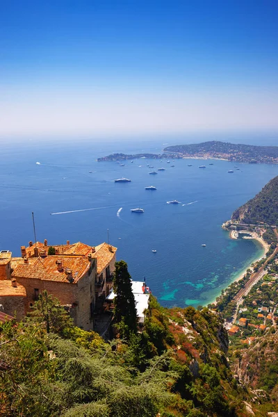 Paesaggi Vista Dalla Cima Della Montagna Eze Nizza Francia — Foto Stock