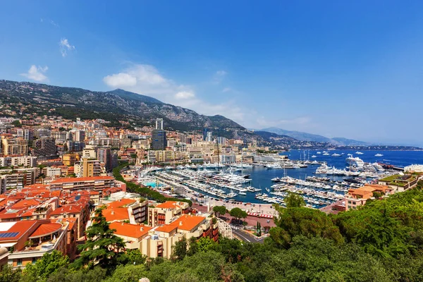 Bela Vista Panorâmica Sobre Monte Carlo Mônaco Costa Marfim Europa Imagem De Stock