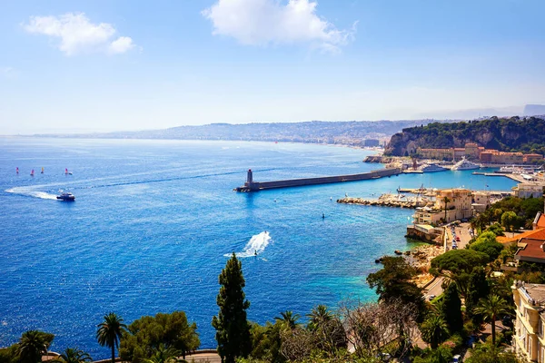 Vista Aérea Nie Costa Azul Riviera Francesa Francia —  Fotos de Stock