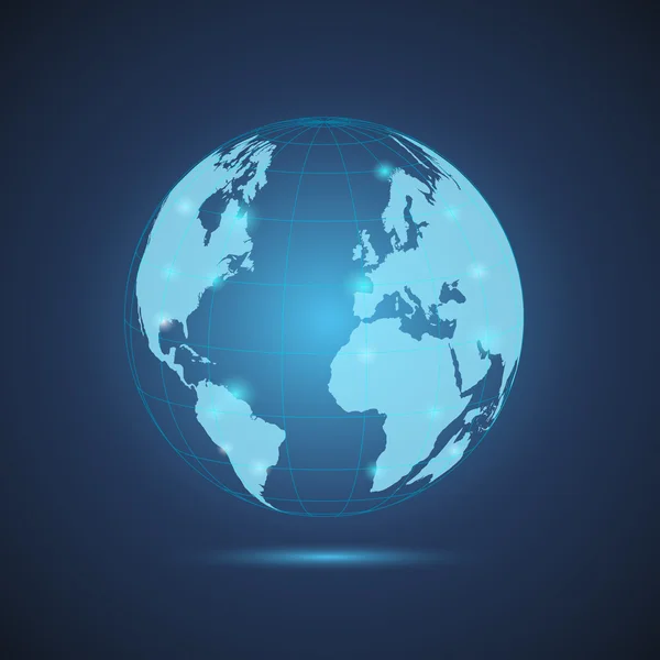 Earth globe illustratie — Stockvector