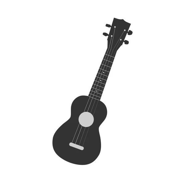 Ukulele Silhouette Illustration — Stock Vector