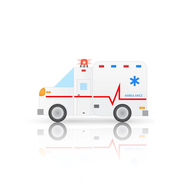 Illustrazione dell'ambulanza di emergenza — Vettoriale Stock