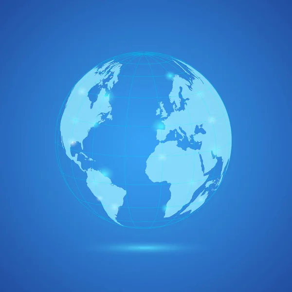 Εικονογράφηση μπλε γη — Διανυσματικό Αρχείο