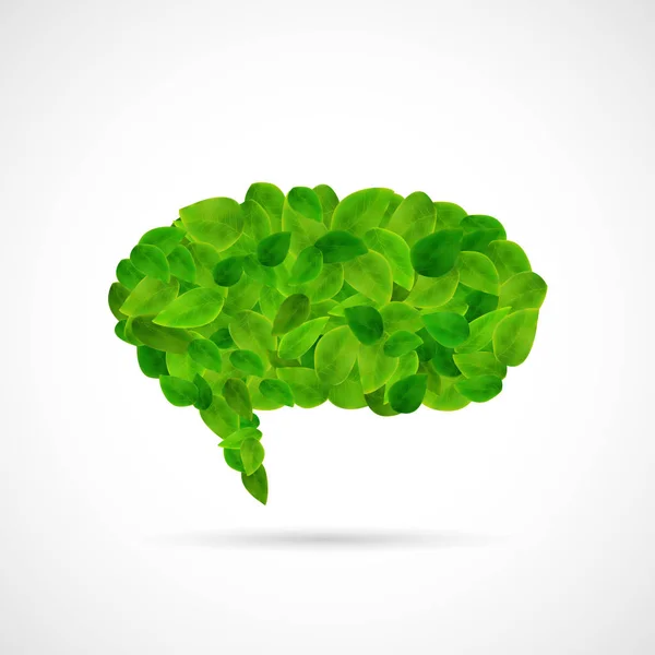 Πράσινα φύλλα συνομιλία φούσκα εικονογράφηση — Διανυσματικό Αρχείο