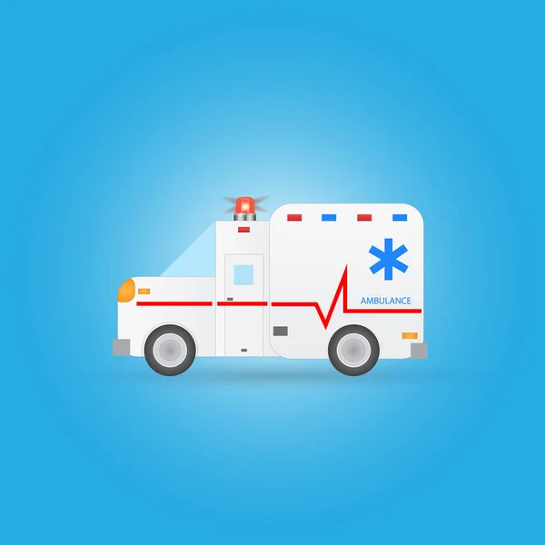 Ilustración de ambulancia de emergencia — Vector de stock