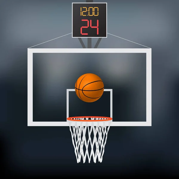 Ilustración de aro de baloncesto — Vector de stock