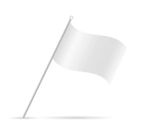 Vit flagga Illustration — Stock vektor