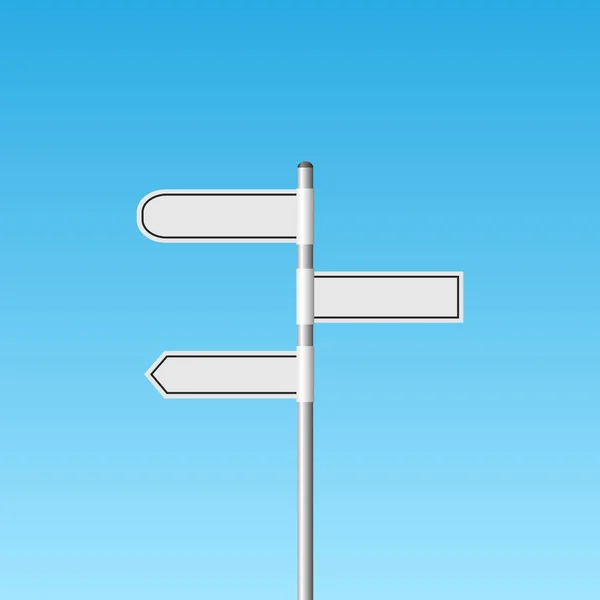 White Signpost Illustration — Stock Vector