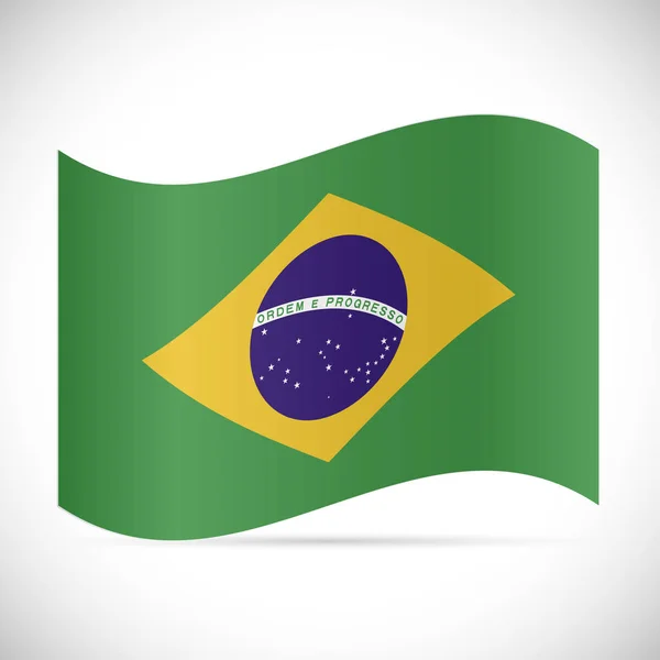 Bandera de Brasil ilustración — Vector de stock