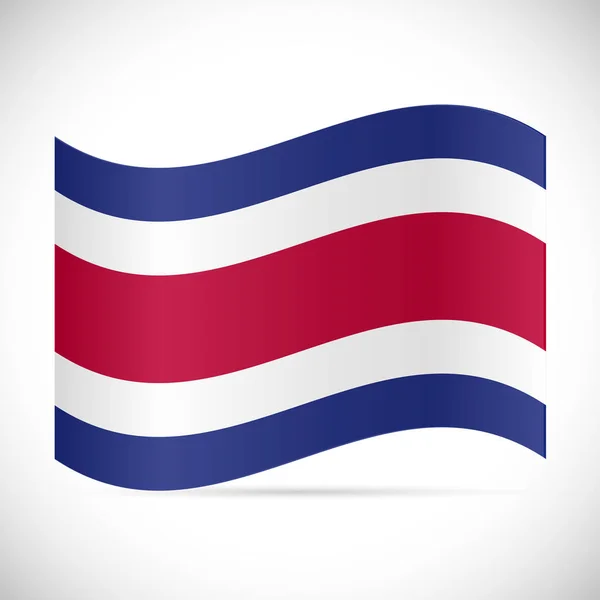 哥斯达黎加国旗图 — 图库矢量图片