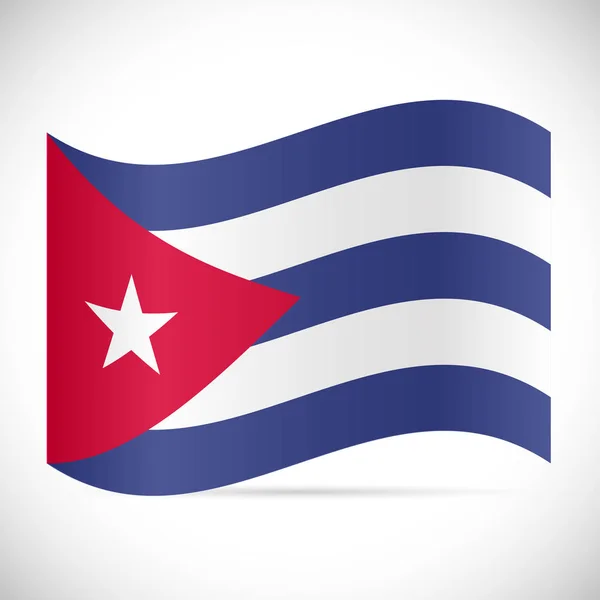 Illustration drapeau Cuba — Image vectorielle