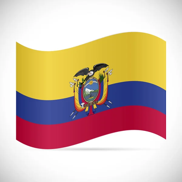 Ecuador Flagge Illustration — Stockvektor