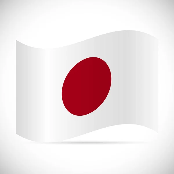 Ilustración de la bandera de Japón — Vector de stock