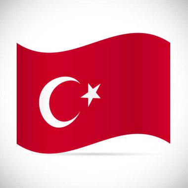 Türkiye'nin bayrak illüstrasyon