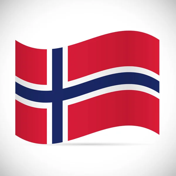Norvegia bandiera illustrazione — Vettoriale Stock