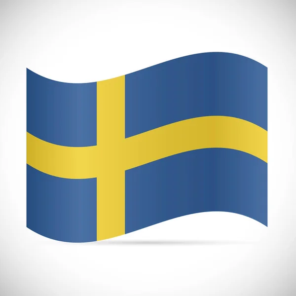 Illustrazione bandiera svedese — Vettoriale Stock