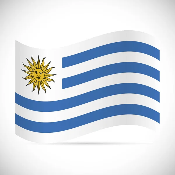 Illustration drapeau Uruguay — Image vectorielle