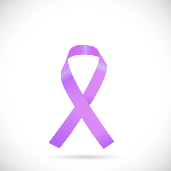 Lila awareness ribbon — Stock vektor