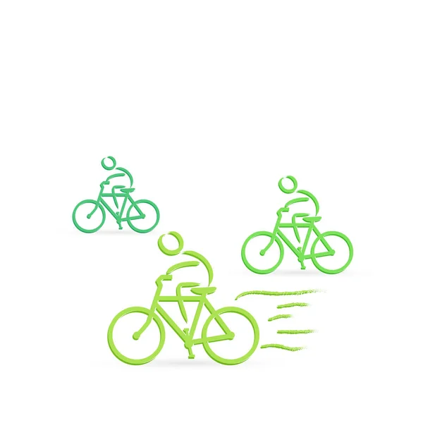 Bicycle Riders Design — Stock Vector