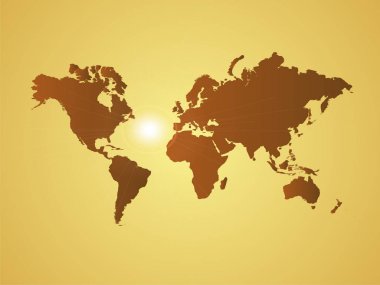 Dünya haritası illüstrasyonu