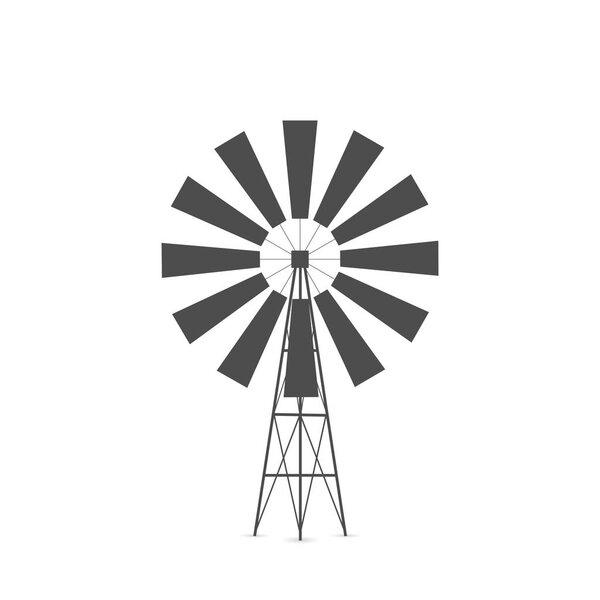 Windmill Silhouette Illustration