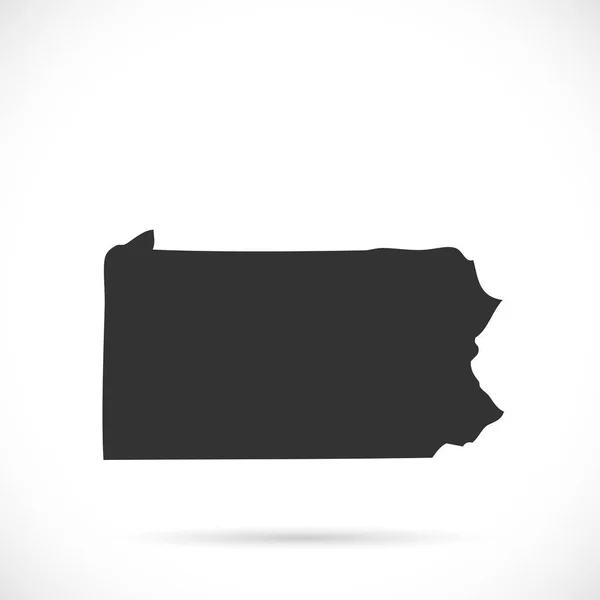 Pennsylvania Map Illustration — Stock Vector