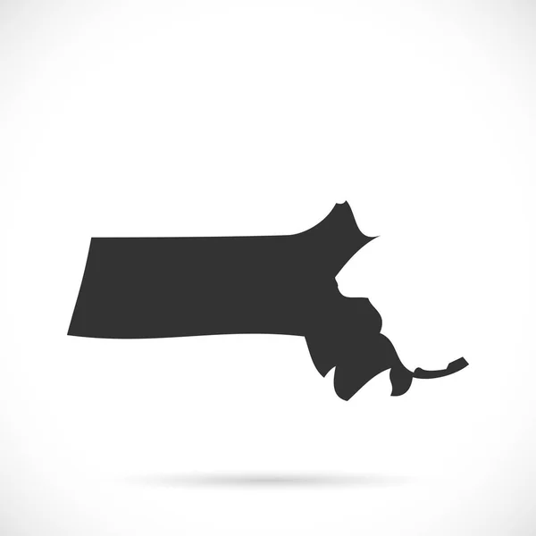Massachusetts Karte Illustration — Stockvektor