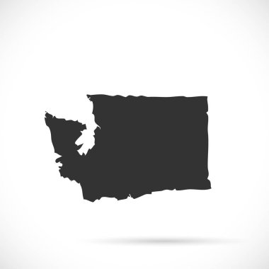 Washington harita illüstrasyon