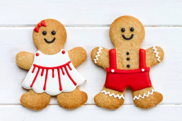 Gingerbread man par — Stockfoto