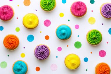 Renkli cupcake arka plan