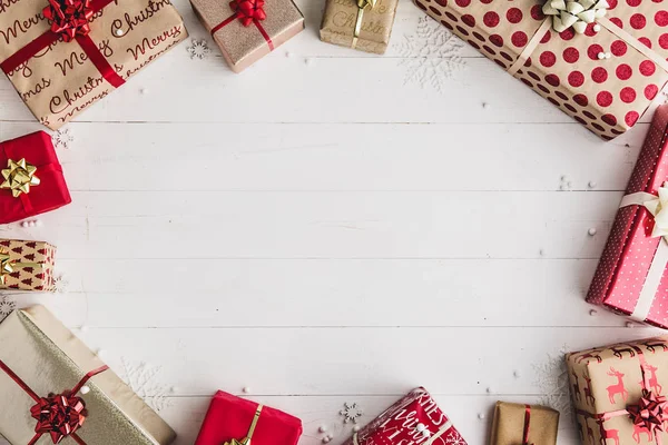 Gift wrapped Christmas presents — Stock Photo, Image