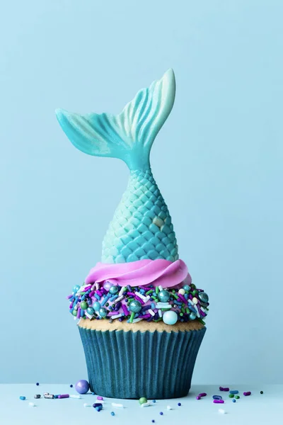 Mermaid tail cupcake — 스톡 사진