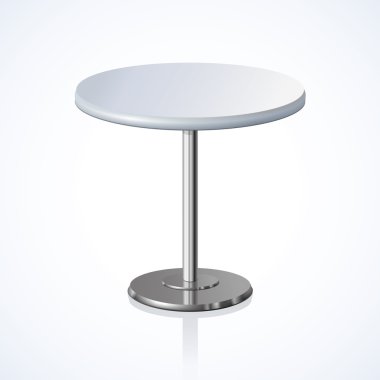 Yuvarlak masa. Vektör çizim