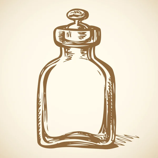 Des bouteilles de poison en verre. Dessin vectoriel — Image vectorielle