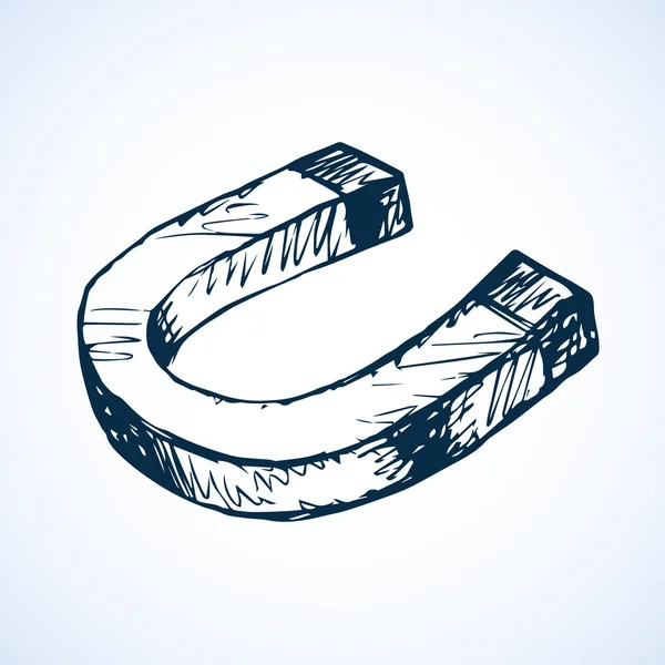 Horseshoe magnet sketch — Stock Vector © lhfgraphics #13923658