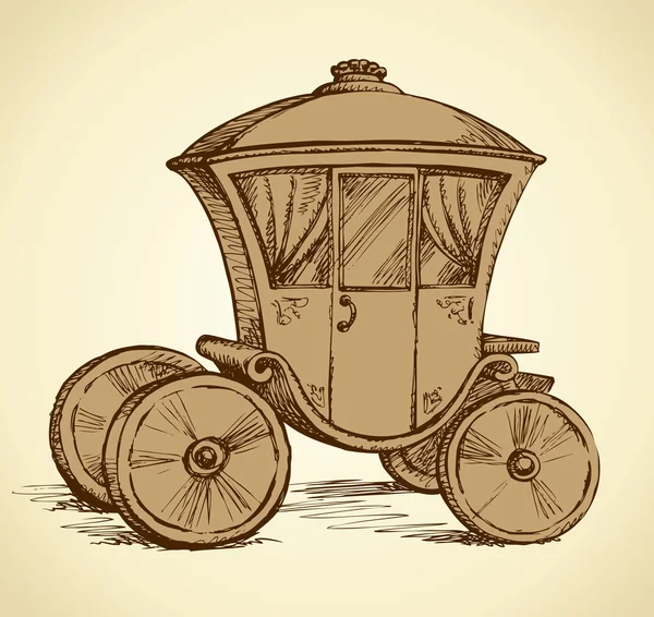 Carrozza. Disegno vettoriale — Vettoriale Stock