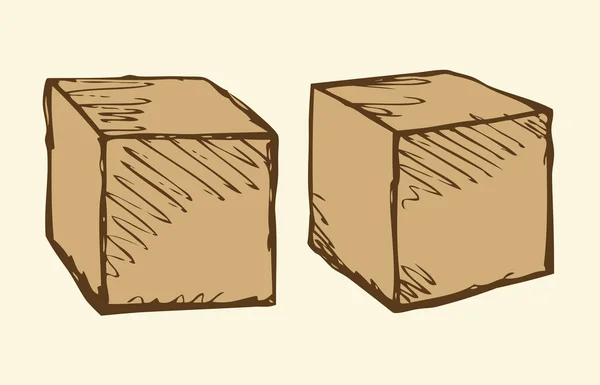 Кубики под разными углами — стоковый вектор