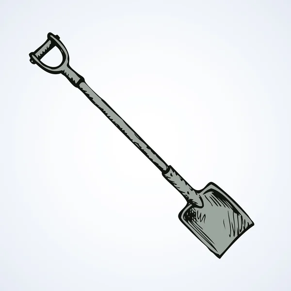 Shovel. Vector drawing — Stock Vector