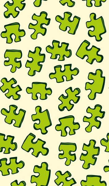 Puzzles. Dibujo vectorial — Vector de stock