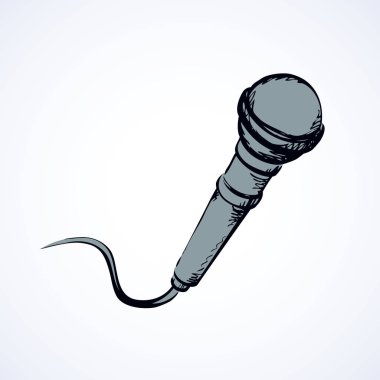  Mikrofon. Vektör çizim