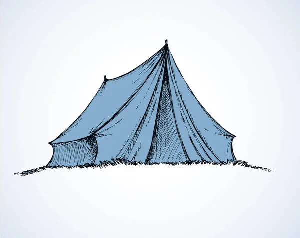 Туристическая палатка. Векторный рисунок — стоковый вектор