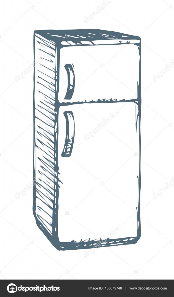 Fridge. Vector drawing Stock Vector by ©Marinka 130079748