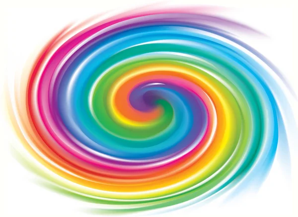 Sfondo vettoriale dello spettro dell'arcobaleno a spirale — Vettoriale Stock