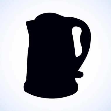 Elektrikli su ısıtıcısı. Vektör çizim