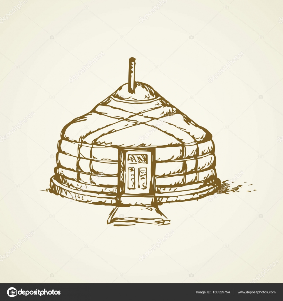 Jurta. Vektoros rajz Stock Vector by ©Marinka 130529754