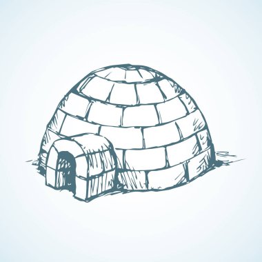 Igloo. Vektör çizim
