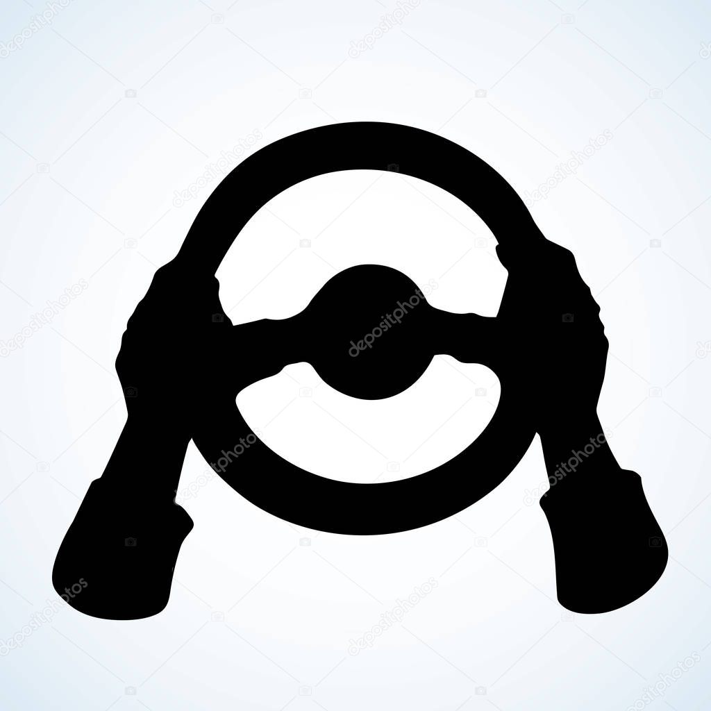 Mani Che Tengono La Ruota Disegno Vettoriale Vettoriali Stock C Marinka 130530910