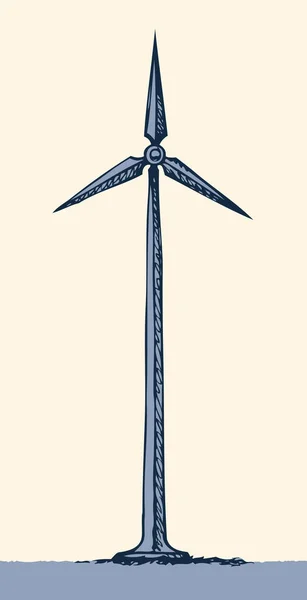 風力発電所。ベクトル描画 — ストックベクタ