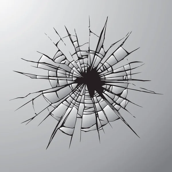 Gebroken glas. Vector tekening — Stockvector