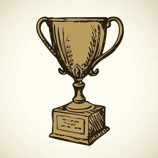Золотий Кубок переможця. Векторний малюнок — стоковий вектор